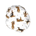 thumbnail image 2 of Kdxio German Shepherd Dog Print Shower Cap for Women,Elastic and Reusable,Double Waterproof Layers Bathing Hat, 2 of 9