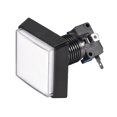 thumbnail image 1 of Botón de presión cuadrado Uxcell de 50x50 12V con LED y microinterruptor blanco, 1 of 5