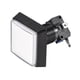 thumbnail image 1 of Botón de presión cuadrado Uxcell de 50x50 12V con LED y microinterruptor blanco, 1 of 5
