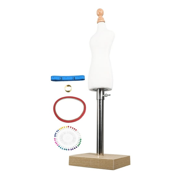 Tineasur Bust Mannequin Woman Sewing Model Made of PU Cotton Wood for Display