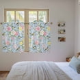 thumbnail image 3 of Blue Spring Floral Kitchen Curtains 45 Inch Length, Elegant Farmhouse Flowers Birds Watercolor Tiers Curtains for Bathroom Bedroom Cafe, Light Filtering Window Treatment Drapes 2 Panels 42"Wx45"L, 3 of 8