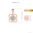 thumbnail image 3 of ANGARA Natural Diamond Love Knot Pendant in 14K Rose Gold for Women (Size-4.1mm | Color-K | Clarity-I3) | April Birthstone, Birthday, Anniversary, Jewelry Gift for Women | Natural Diamond Necklace, 3 of 7