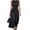 Black, variant on Women's Round Neck Sleeveless Midi Sheath Dress with Zip Up Closure Ideal For Office Or Party Polyester% Spandex fabric
