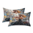 thumbnail image 2 of Dailycode Satin Pillow Case Standard Silk Pillow Cover for Hair and Skin Envelope Closure Elegant Woman Play Violin 20"x26", 2 of 9