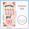 thumbnail image 2 of Pink Theme Welcome Baby Banner Cute Design Baby Girl Banner Balloon Decoration Star Pattern Baby Shower Backdrop for Baby Shower Girl Baby Party Newborn Welcome, 2 of 5