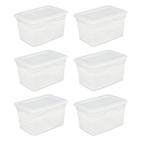Truck Storage Bins - Sterilite, 20 Qt./18.9 L Storage Box, White, Case of 6