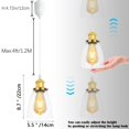 thumbnail image 6 of FSLiving Adjustable Height Remote Control H-Type Track Pendant Light,E26 Gold Socket with Clear Glass Cone Shade,2200K-6500K Dimmable Timer Decorate Industrial Lamp for Dinning Table - 1 Light, 6 of 9