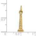 thumbnail image 3 of Real 14kt Yellow Gold 3D Washington Monument Charm Pendant; for Adults and Teens; for Women and Men, 3 of 3