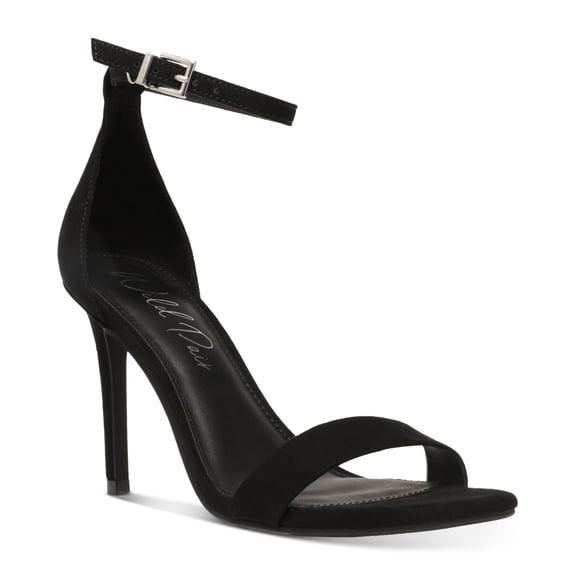 Wild Pair Bethie Two-Piece Dress Sandals Black Micro 7.5W