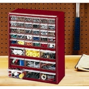 Stack-On 39-Bin Plastic Drawer Cabinet, Red