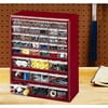 Stack-On 39-Bin Plastic Drawer Cabinet, Red