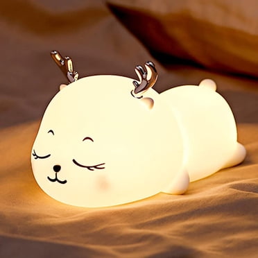 LED Night Light Kids Children Night Light Baby Night Light Kids Night Light 7 Colors Baby Room Decoration Dimmable USB Silicone Gift