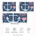 thumbnail image 2 of Yayeee Pillowcase King Size Set of 2 Satin Wrinkle Resistant Pillow Case, Light Blue Anchor, 2 of 7
