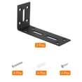 thumbnail image 3 of Unique Bargains Attaches d'Angle en L, 2 Pcs 120x40x60 mm en Acier Inoxydable, Code d'Angle Réglable à 90 Degrés pour la Réparation de Meubles (Noir), 3 of 7