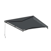 ALEKO 12 x 10 Grey Retractable Motorized Patio Awning Sunshade