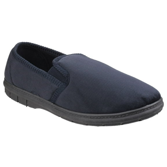 Fleet & Foster Mens John Twin Gusset Memory Foam Slipper