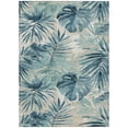 thumbnail image 2 of Addison Rugs Chantille Indoor/Outdoor Transitional Floral Teal Machine Washable Rectangle Rug, 10' x 14', 2 of 8