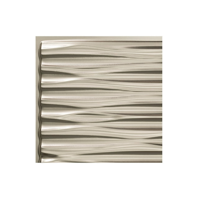 FASÄDE Easy Installation Dunes Brushed Nickel Wall Panel Sample (12" X 12" Sample)