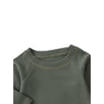 thumbnail image 4 of Unisex Baby Waffle Outfits Set Long Sleeve Round Neck Sweatshirt + Drawstring Pants Sets for Fall Winter, 4 of 9