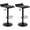 Black,Black Base, variant on Modern Swivel PU Leather Airlift Barstools, Adjustable Backless Bar Stool Set of 2, Kitchen Counter Height Bar Chair for Dining Room (Gray, Black Base)