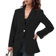 thumbnail image 3 of Casual Blazers for Women 2025 Long Sleeve Notch Lapel Collar Slim Fit Business Casual Work Office Jacket, 3 of 7