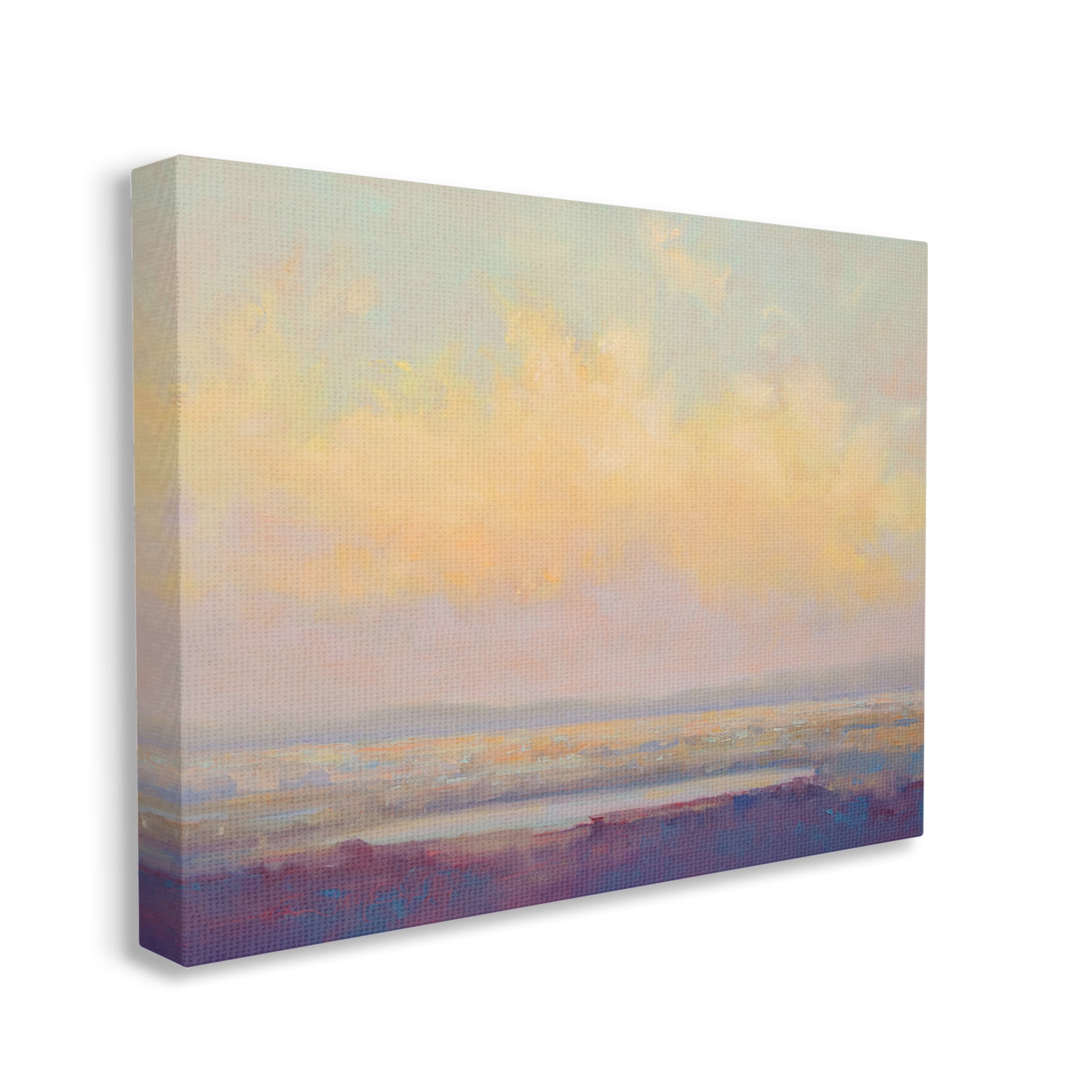 Stupell Industries Abstract Orange Sunset Landscape Painting Gallery Wrapped Canvas Art Print Wall Art, 30 x 24