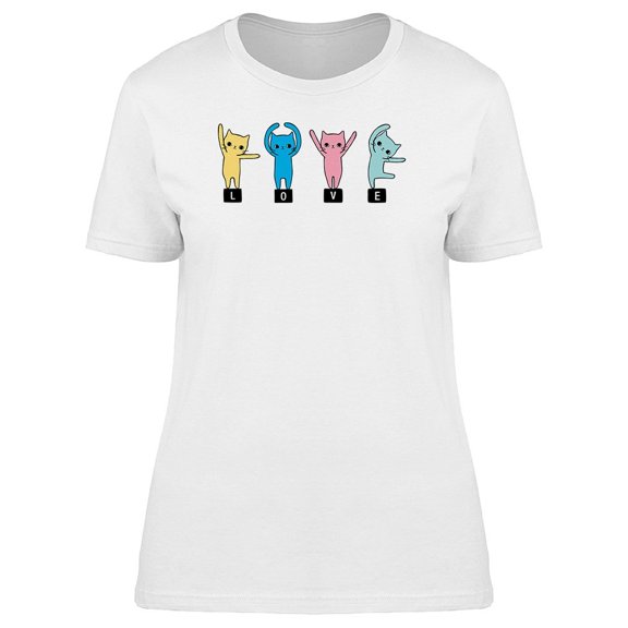 Love Cute Kittens Doodles Tee Women's -Image by Shutterstock