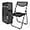 Black, variant on Plastic Folding Chairs, Comfortable Foldable Chair with Breathable Mesh Seat and Sturdy Metal Frame 350lbs Capacity for Indoor and Outdoor Use, Party, Event, Office, Dining, White, 8 Pack