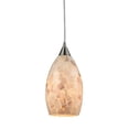 thumbnail image 1 of ElkGroup International 10443/1 Capri 1 Light Pendant In Satin Nickel And Capiz Shell, 1 of 2