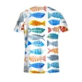 thumbnail image 5 of Snoarin Summer Plus Size Summer Tops for Women Tops Short Sleeve V-neck Tops Working Uniform Floral Print With Three Pockets Blouse Work Uniforms for Women on Clearance, 5 of 5