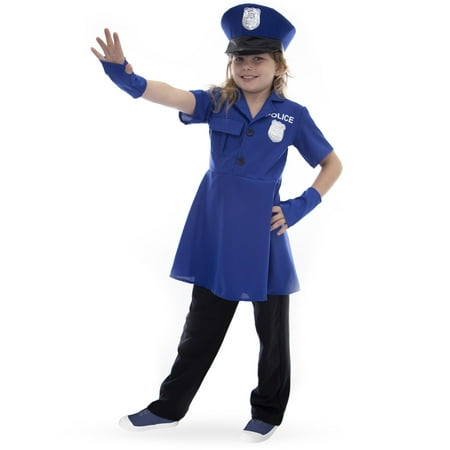 Boo! Inc. Proud Police Officer Children's Halloween Costume | Policewoman Dress Up