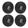 thumbnail image 1 of 4pcs RC Crawler Wheels Hub and Tires Set, Anti Scratch Plastic Aluminum Alloy Wheel Rim Kit for RC Car 120x46mm, 1 of 7