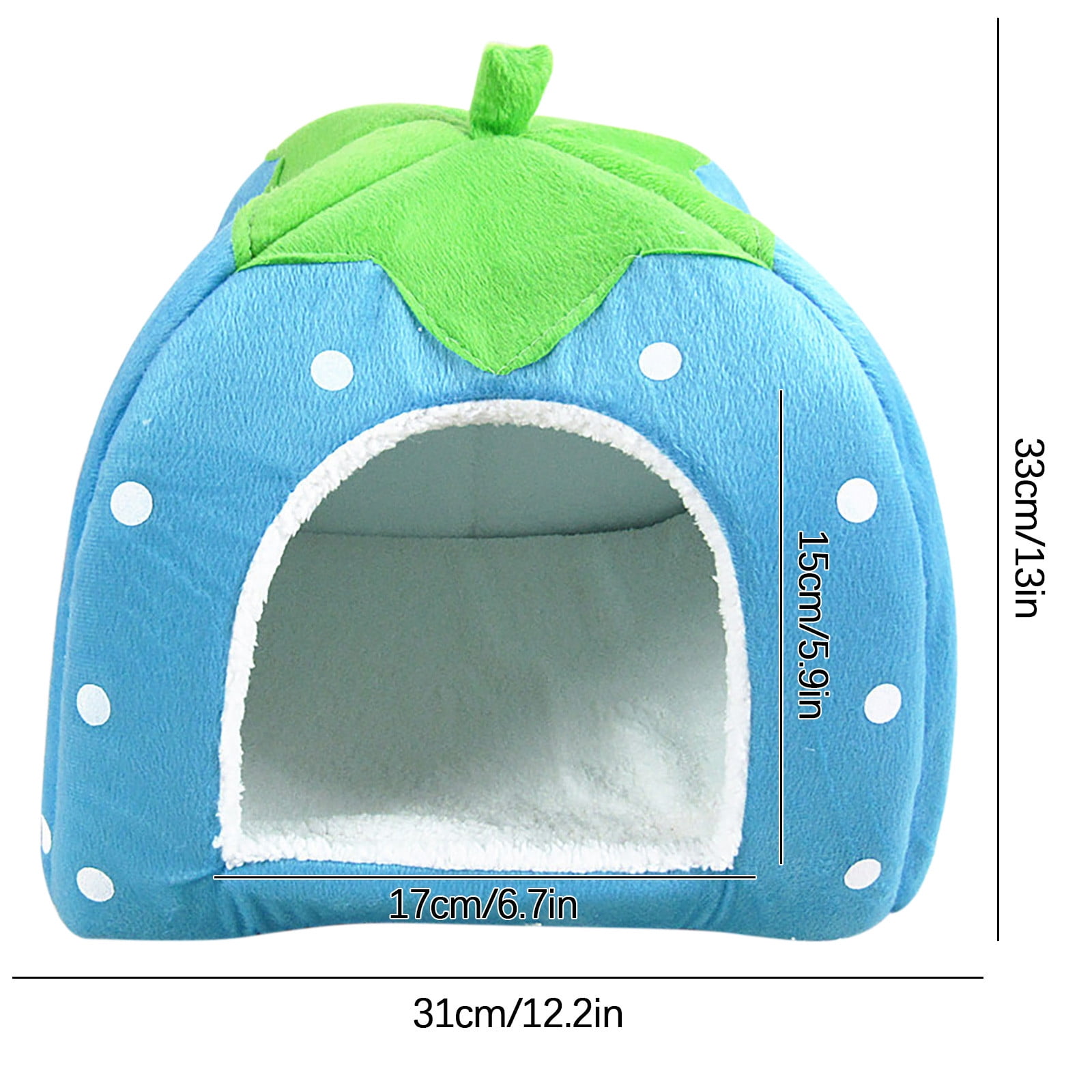 Qiopertar Winter Cat House, Heated Indoor Pet Bed for Cats, Foldable Warm Shelter for Stray Cats, Insulated Outdoor Winter House for Small Dogs Cats in Garage Porch Barn, Blue