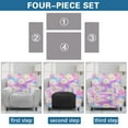 thumbnail image 6 of Kuiaobaty Tie Dye Daisy Pattern Reclining Sofa Slipcover Breathable Recliner Chair Cover with Elastic Bottom Washable Reclining Slipcover Durable Recliner Couch Cover for Living Room, 6 of 8