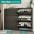 thumbnail image 5 of FANRAL Shoe Cabinet with 3 Flip Drawers for Entryway,Wooden Sturdy Shoes Rack Organizer for Hallway Bedroom Closet Living Room Home Apartment,Black, 5 of 8