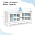 thumbnail image 3 of Gymax TV Stand Modern Wood Storage Console Entertainment Center w/ 2 Doors White, 3 of 10