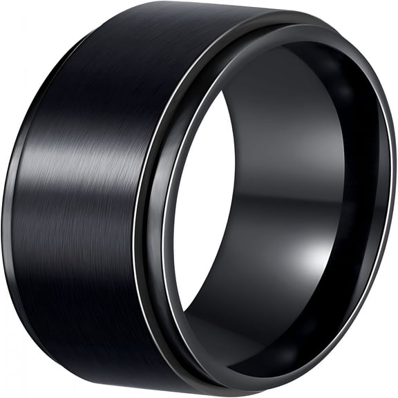 DESIGNICE Mens Fidget Rings Anxiety Rings for Men Womens Chain Spinner Rings for Adults Titanium Steel Rings