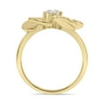 thumbnail image 2 of SZUL Women's 1/3 CTW Lab Grown Diamond Flower Ring in 10K Yellow Gold (F-G Color, VS1- VS2 Clarity), 2 of 6