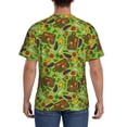 thumbnail image 3 of Bixox Men's Carrot Eggplant Printed Short Sleeve Skinny Athletic T-Shirt, 3 of 6