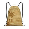 thumbnail image 1 of Fotbe Retro Palm Tree Bolsa Mochila con Cordón Estampada, Bolsa de Gimnasio Deportiva, Bolsa Cinch, Bolsa con Cordón para Hombres y Mujeres-Small, 1 of 6