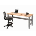 thumbnail image 7 of Adjustable Height Workbench, Maple Butcher Block Square Edge, 72"W x 30"D x 29-5/8 to 37-1/4"H, Gray, 7 of 7