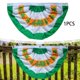 thumbnail image 2 of Bandera verde para el Día de San Patricio, decoración para exteriores, bandera plisada de trébol 90cmx180cm, 2 of 8