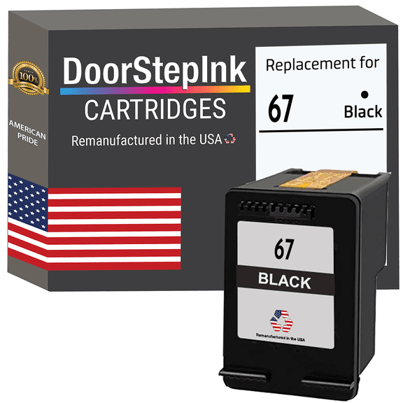 Remanufactured DoorStepInk Brand for HP 67 Black (3YM56AN) in the USA Ink Cartridge