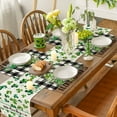 Sm)e Bufflao Plaid Truck Shamrock St. Patrick's Day Placemats for Dining Table 4Pack 12 x 18