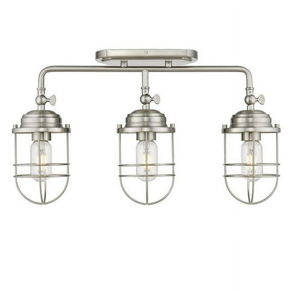 Golden Lighting - Three Light Semi-Flush Mount - Seaport - 3 Light Semi-Flush