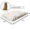 thumbnail image 2 of Yellow and Blue Pet Bed, Vertical Thin Stripes with Little Flowers and Colorful Tulips, Resistant Pad for Dogs and Cats Cushion with Removable Cover, 24" x 39", Pink Yellow Pale Blue, by Ambesonne, 2 of 4