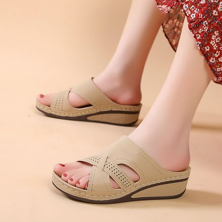 

AXXD Sandals for Women 9.5 Slope New Summer Mom s Casual Sandals Single Shoes