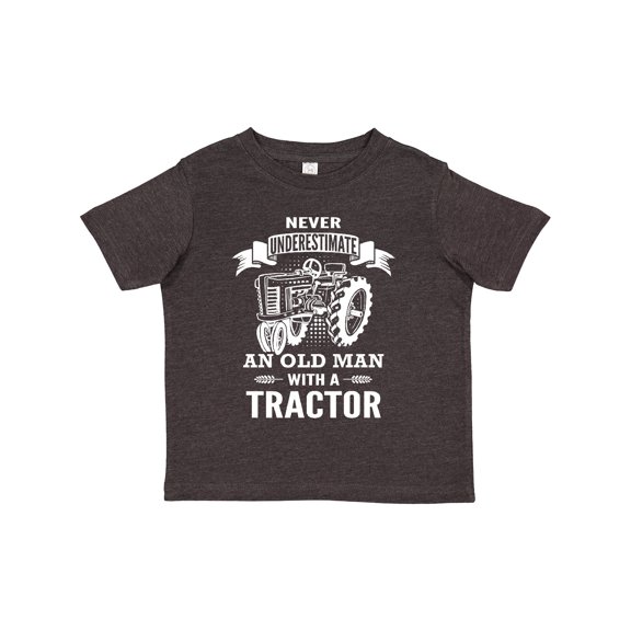 Inktastic Old Man Tractor Boys Toddler T-Shirt
