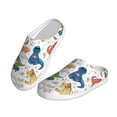 thumbnail image 2 of Wukai Dinosaur Print Women's Indoor Bedroom Slipper Slip On Shoes, Unisex House Shoes with Anti-Skid Sole for Men, Gift for Women Men-13, 2 of 7