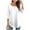 White, variant on Womens T Shirts Loose Fitting Women's Round Neck 3/4 Sleeved Tunic Solid Color Button Pullover Tops Casual Loose Blouse Shirts S-43 Khaki XXL